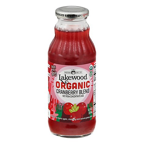 Lakewood Organic Pure Fruit Juice No Sugar Added Cranberry Fusion - 12.5 Fl. Oz.