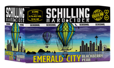 Schilling Cider Seasonal Emerald City Blackberry Pear In Cans - 6-12 Fl. Oz.