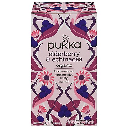 Pukka Fruit Tea Elderberry & Echinacea 20 Count - 1.41 Oz