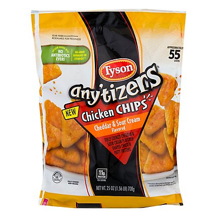 Tyson Anytizers All Natural Cheddar & Sour Cream Flavored Chicken Chips - 25 Oz - Image 1