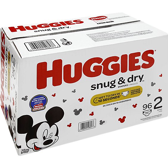 Huggies Snug & Dry Diapers Plus Wetness Indicator Size 2 - 96 Count