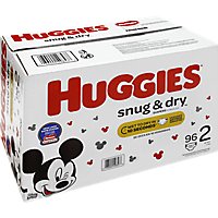 Huggies Snug & Dry Diapers Plus Wetness Indicator Size 2 - 96 Count - Image 1