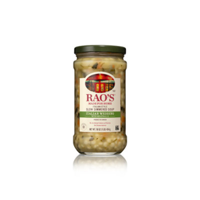  Rao's Made for Home, Italian Wedding Slow Simmered Soup, with  Meatballs, 16 Oz (Pack of 6) : Grocery & Gourmet Food