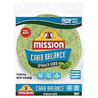 Mission Carb Balance Spinach Herb Tortilla - 8 Count - Image 1