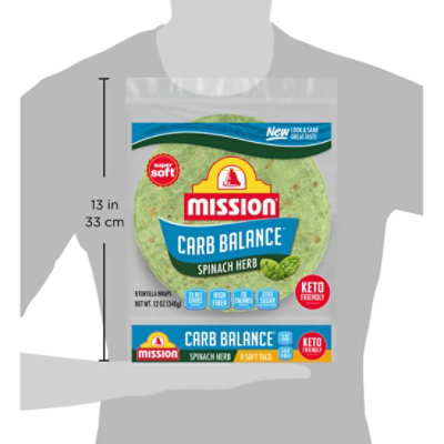 Mission Carb Balance Spinach Herb Tortilla - 8 Count - Image 5