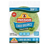 Mission Carb Balance Spinach Herb Tortilla - 8 Count
