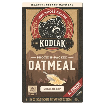 Kodiak Chocolate Chip Instant Oatmeal Packets Box - 10.58 Oz - Image 3