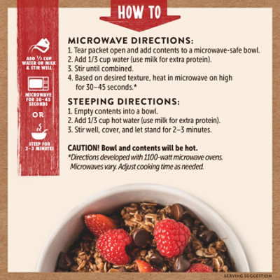 Kodiak Chocolate Chip Instant Oatmeal Packets Box - 10.58 Oz - Image 7