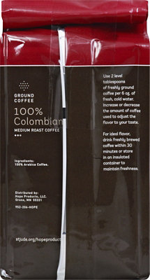 Hope Products Coffee Arabica Ground Medium Roast 100% Colombian - 12 Oz - Image 2