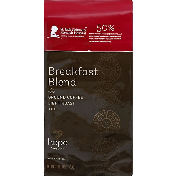 Hope Prod Coffee Brkfst Blnd Grnd - 12 Oz