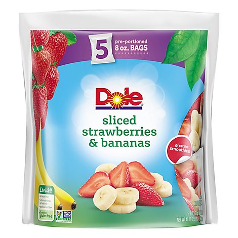 Dole Strawberries & Bananas Sliced - 5-8 Oz
