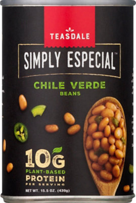 Teasdale Simply Especial Beans Chile Verde - 15.5 Oz - Image 2