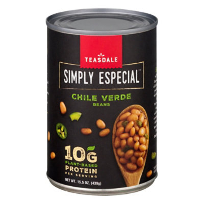 Teasdale Simply Especial Beans Chile Verde - 15.5 Oz - Image 1