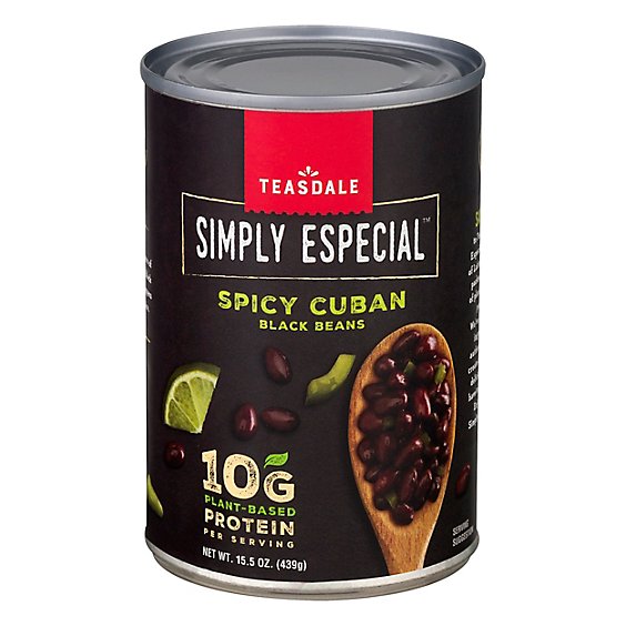 Teasdale Simply Especial Black Beans Spicy Cuban - 15.5 Oz