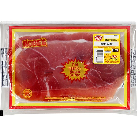 Hobes Country Ham Center Slices Dry Cured - 6 Oz