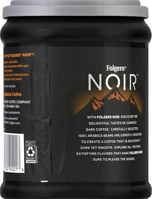 Folgers Noir Coffee Ground Arabica Golden Dusk - 10.3 Oz - Image 5