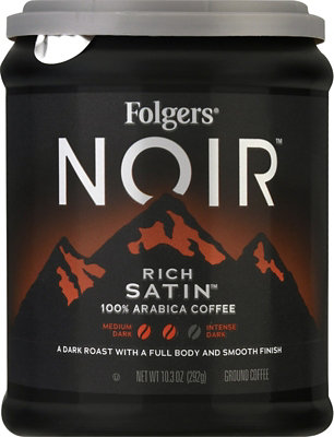  Folgers Ground Rich Satin Noir Coffee - 10.3 Oz 