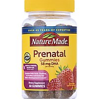 Nature Made Dietary Supplement Prenatal Gummies With DHA 58 Mg Mixed Berry - 60 Count - Image 2