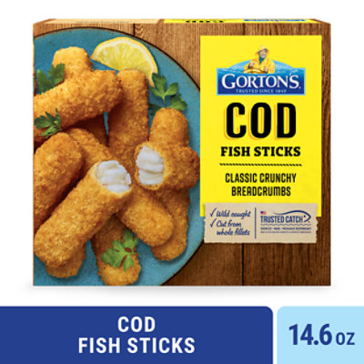 Gorton's Crunchy Panko Breadcrumbs Cod Fish Sticks - 14.6 Oz - Image 1