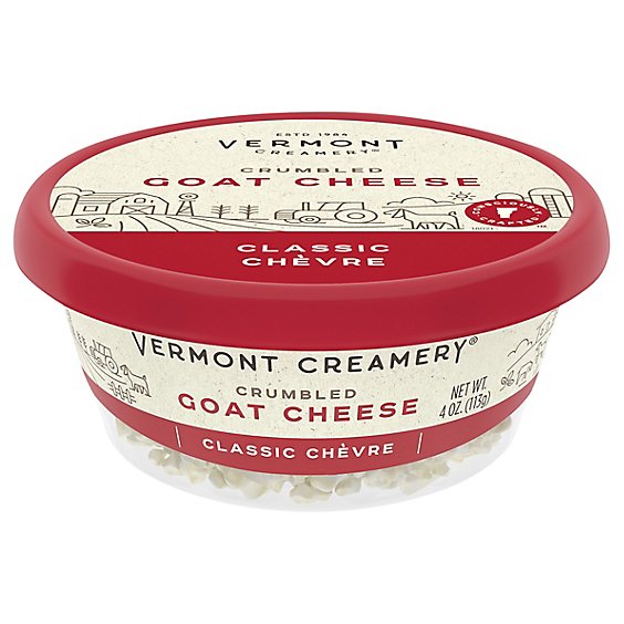 Vermont Creamery Goat Cheese Crumbles Classic Chevre - 4 Oz