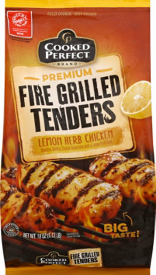 Cooked Perfect Fire Grilled Tenders Premium Lemon Herb Chicken - 18 Oz