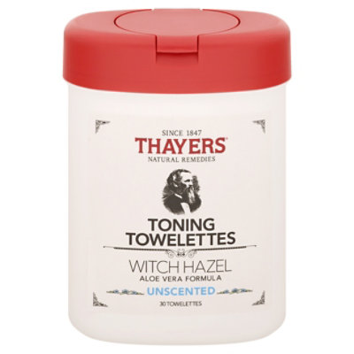 Thayers Unscented Toning Towelettes - 30 Count