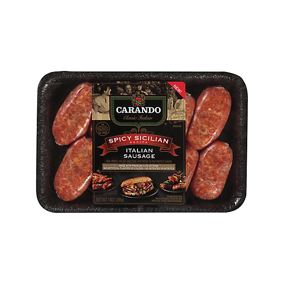 Carando Sausage Link Spicy Italian - 14 Oz