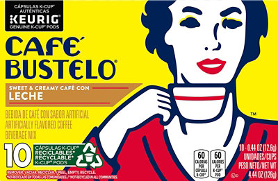 Bustelo Con Leche Keurig Cup 10 Count - 4.44 Oz