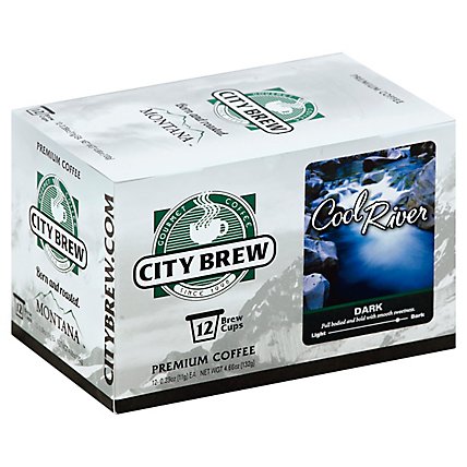 City Brew Coffee Premium Dark Cool River - 12-0.39 Oz - Image 1