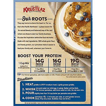 Krusteaz Blueberry Protein Pancake Mix - 20 Oz - Image 6