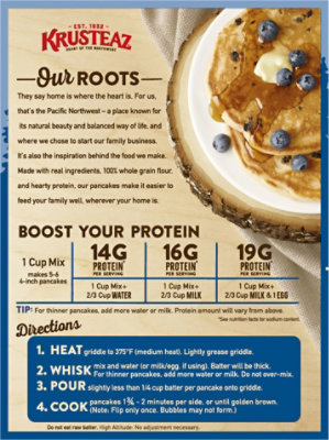 Krusteaz Protein Blueberry Pancake Mix - 20 Oz - Image 5