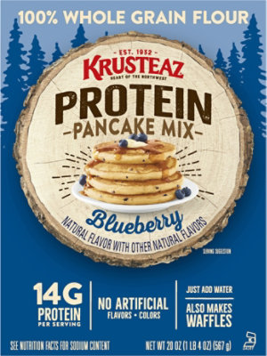 Krusteaz Protein Blueberry Pancake Mix - 20 Oz - Image 1