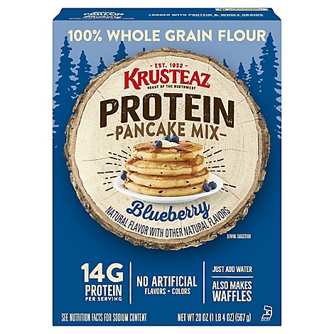 Krusteaz Protein Blueberry Pancake Mix - 20 Oz