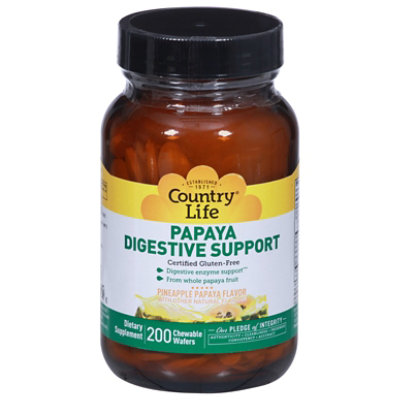 Country Life  Papaya Digestive Support - 200 Count - Image 3