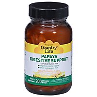 Country Life  Papaya Digestive Support - 200 Count - Image 1