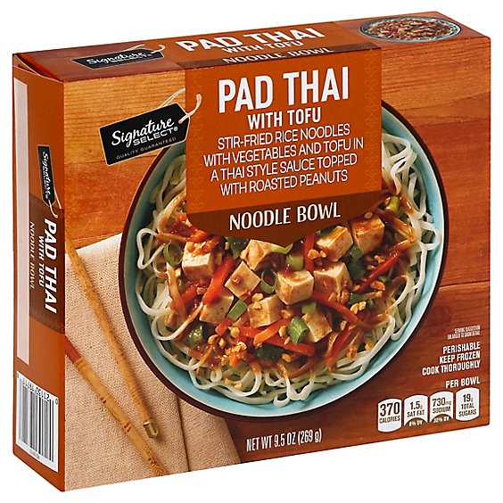 Signature Select Bowl Noodle Pad Thai with Tofu - 9.5 Oz