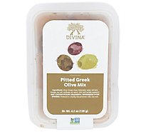 Divina Olive Mix Greek Pitted - 4.2 Oz