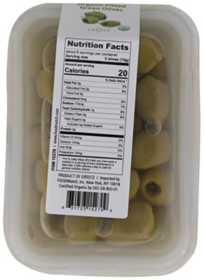 Divina Organic Pitted Green Olives - 4.2 Oz - Image 3