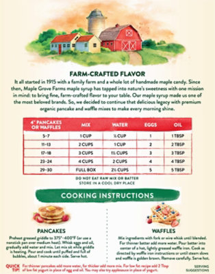 Maple Grove Farms of Vermont Organic Pancake & Waffle Mix - 16 Oz - Image 6