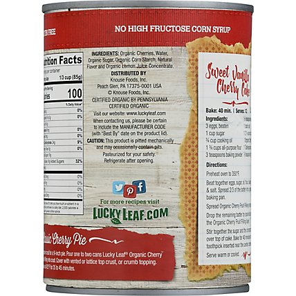 Lucky Leaf Organic Fruit Filling Or Topping Cherry - 21 Oz - Image 6