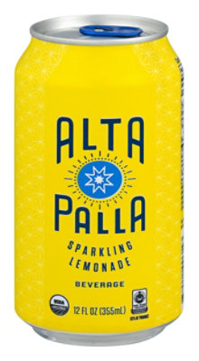 Alta Palla Certified Organic Sparkling Fruit Juice Beverage Lemonade In Can - 12 Fl. Oz. - Image 1