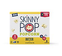 SkinnyPop Butter Microwave Popcorn Box - 6-2.8 Oz