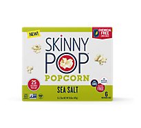 SkinnyPop Microwave Popcorn Sea Salt - 6-2.8 Oz