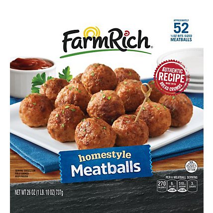Farm Rich Meatballs Homestyle - 26 Oz - Image 3