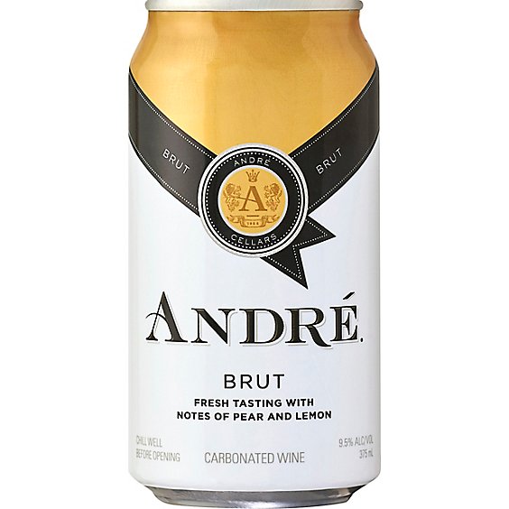 Andre Brut Bubbly Wine Single Serve Can - 375 Ml