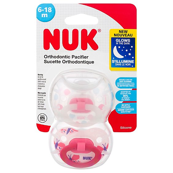 Nuk Pacifier - 2 Count (Colors May Vary)