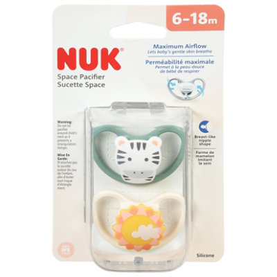 Nuk Pacifier Space Sz2 - 2 Count (Colors May Vary) - Image 3