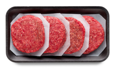 Ground Beef Patty 80% Lean 20% Fat - 1.25 Lb