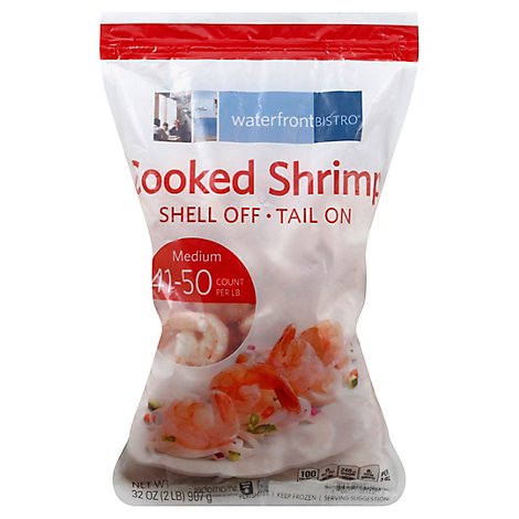 Wfb Shrimp Cooked 41-50 Count Tail On Frozen - 2 Lb