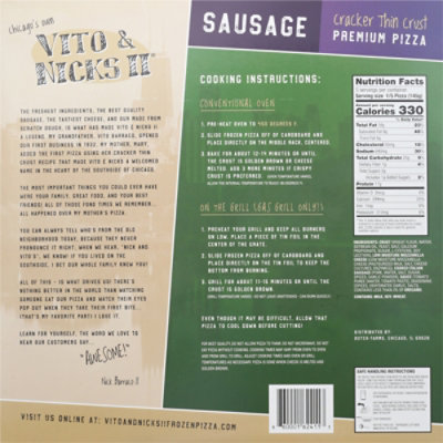 Vito & Nicks Thin Sausage Pizza 12 Inch - 25 Oz - Image 6